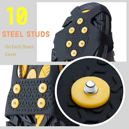 Durable Steel Studs Crampons Snow Grips Cleats For Ice And Snow AntiSlip Rubber Traction Cleats Ide 4