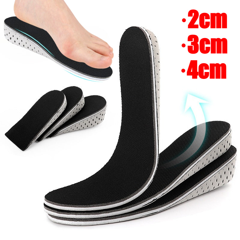 Height Increase Insoles Hard Breathable Memory Foam Heel Lifting Inserts Shoe Lifts Shoe Pads Elevator Insoles