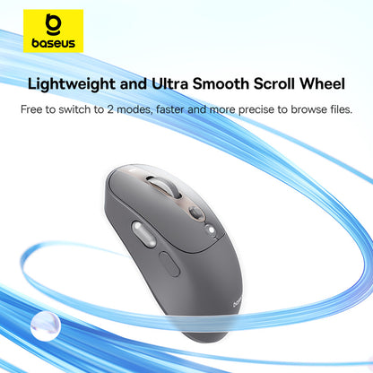 Rechargeable Ergonomic Mice Digital Display Baseus Bluetooth Wireless Mouse Two Scroll Wheels Custo 3