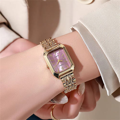 Women's Minimalist Square Quartz Watch – Fashion Sports Silicone Strap Timepiece
