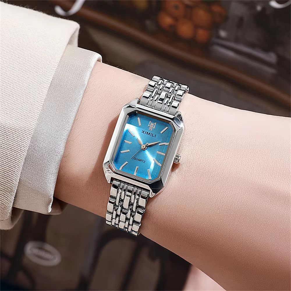 Womens Minimalist Square Quartz Watch  Fashion Sports Silicone Strap Timepiece 1