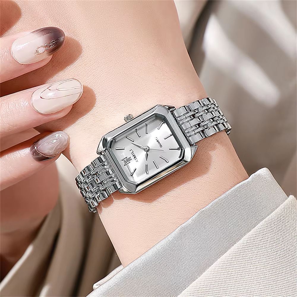 Womens Minimalist Square Quartz Watch  Fashion Sports Silicone Strap Timepiece 2