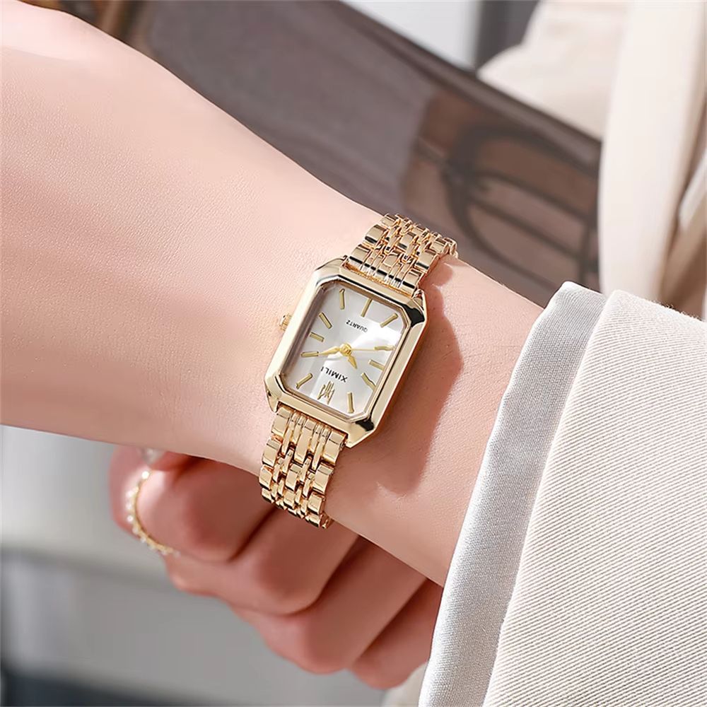 Womens Minimalist Square Quartz Watch  Fashion Sports Silicone Strap Timepiece 7