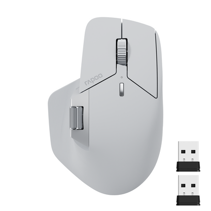 Ergonomic 4000 DPI Wireless Mouse, Multi Mode Rechargeable, Bluetooth Mouse Support Up to 4 Devices