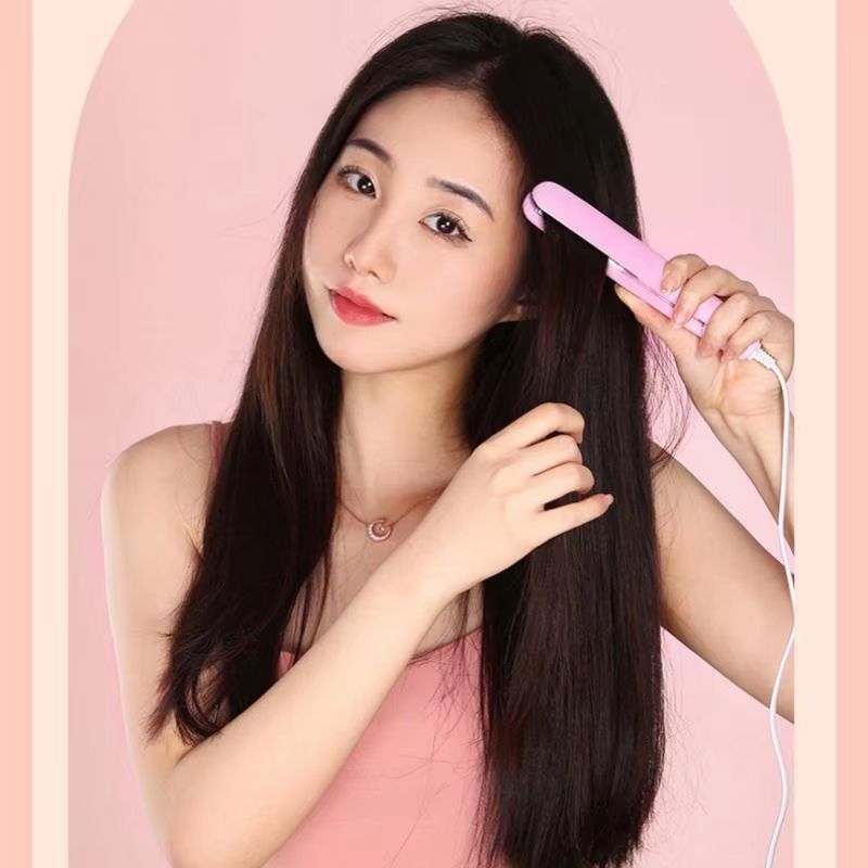 Mini Ceramic Hair Straightener  Quick Heating Styling Tool For Bangs Curling  Travel 1