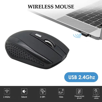 Silent Mouse, 2.4G Wireless Mouse, Adjustable DPI Level, Portable Charging, Mobile Optical Office Mouse for Laptop