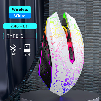 RGB Gaming Mouse, Bluetooth 5.2 Wireless Mouse, Silent Mouse Rechargeable Mouse, DPI Mouse for PC Laptop Macbook