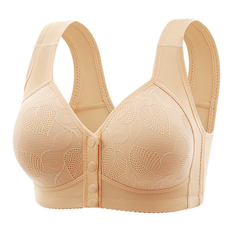Comfortable Nursing Bra Front Open Button Maternity Bra Traceless Thin Steel Ring Free For Pregnant 1
