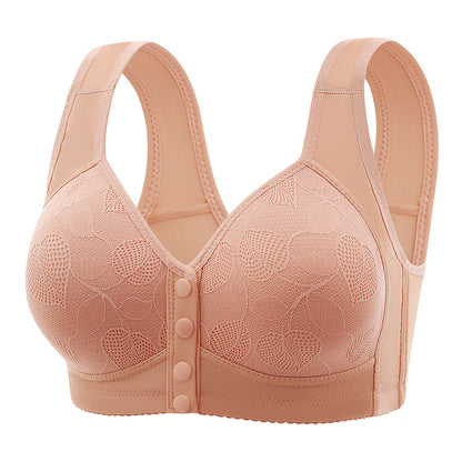 Comfortable Nursing Bra Front Open Button Maternity Bra Traceless Thin Steel Ring Free For Pregnant 2