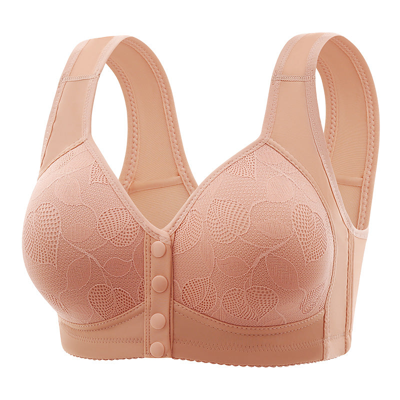 Comfortable Nursing Bra Front Open Button Maternity Bra Traceless Thin Steel Ring Free For Pregnant 6