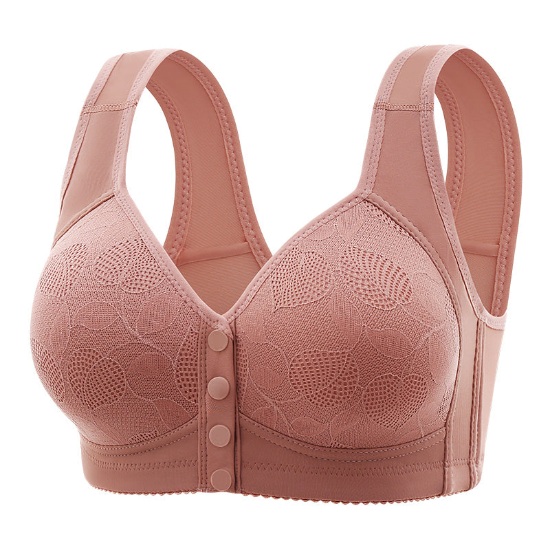Comfortable Nursing Bra Front Open Button Maternity Bra Traceless Thin Steel Ring Free For Pregnant 9