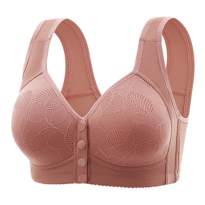 Comfortable Nursing Bra Front Open Button Maternity Bra Traceless Thin Steel Ring Free For Pregnant 9