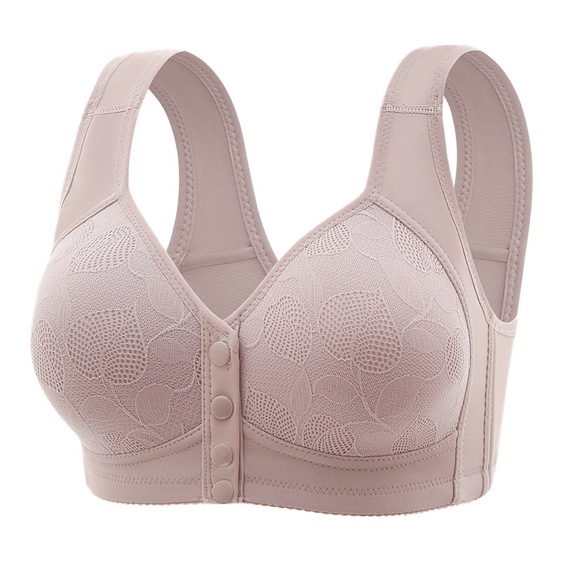 Comfortable Nursing Bra Front Open Button Maternity Bra Traceless Thin Steel Ring Free For Pregnant 7