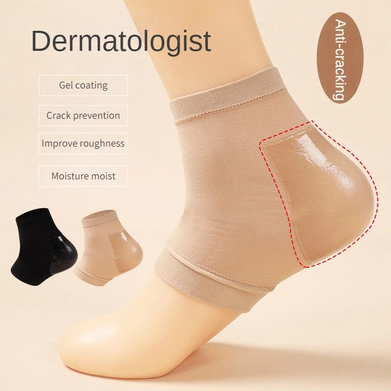 Heel Protective Foot Cover Socks Silicone Anti-Crack Moisturizing Pain Relief Socks Unisex Feet Care