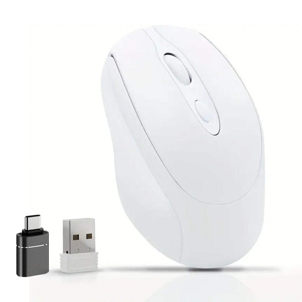 2.4G Bluetooth Compatible Wireless Mouse, Rechargeable Wireless Computer Mouse, USB Silent Gamer Mice for Laptop Macbook