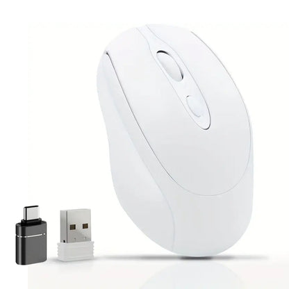 2.4G Bluetooth Compatible Wireless Mouse, Rechargeable Wireless Computer Mouse, USB Silent Gamer Mice for Laptop Macbook