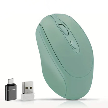 2.4G Bluetooth Compatible Wireless Mouse, Rechargeable Wireless Computer Mouse, USB Silent Gamer Mice for Laptop Macbook