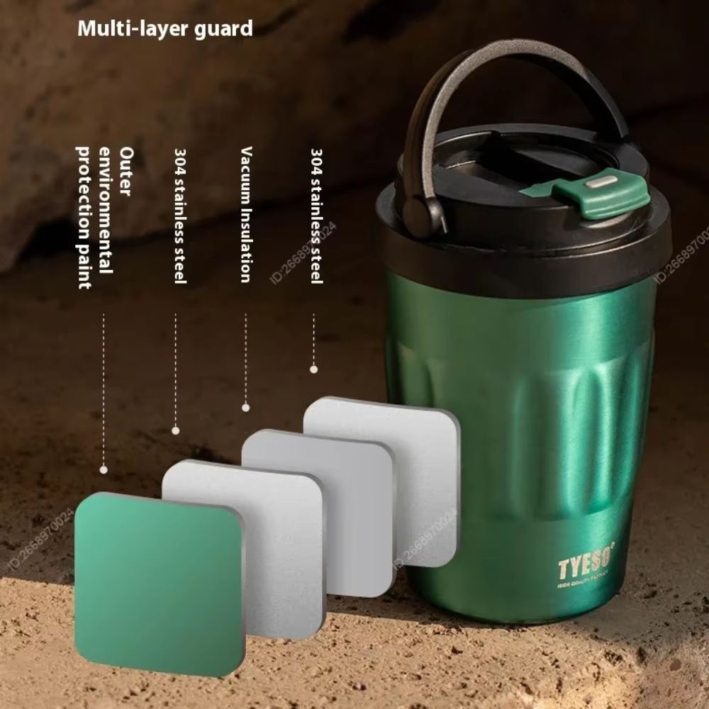 Tyeso Stainless Steel Coffee Mug  Vintage Insulated Travel Cup For Hot  Cold Drinks 5