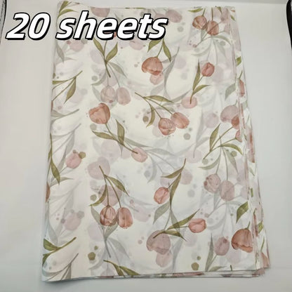 Elegant Tulip Floral Tissue Paper  Decorative Gift Wrapping  Box Filling Sheets 7