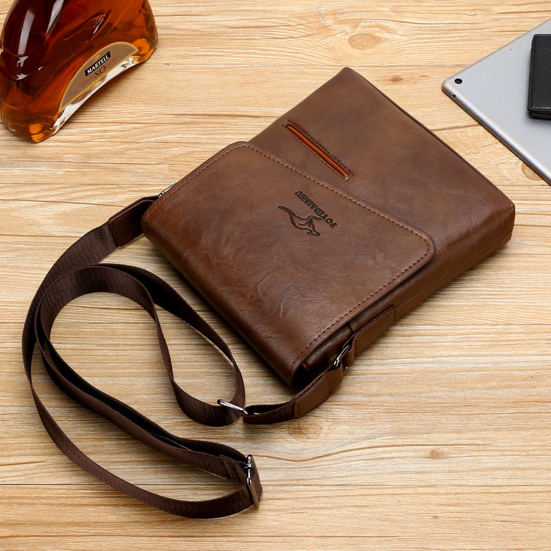 Men's Crossbody Bag Small Leather Shoulder Bag, Business & Casual Luxury Messenger Bag for Men with Tablet Compartment