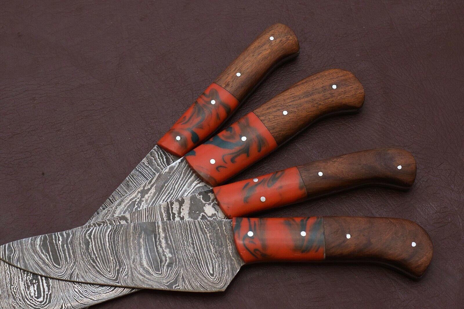 Artisan Handmade Damascus Steel 4Pc Kitchen Knife Collection 3
