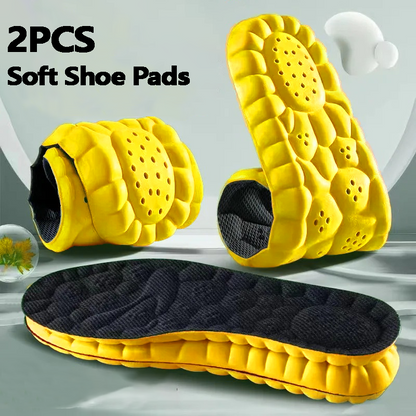 Sport Insoles with 4D Shock Absorption Breathable Cushion Running Insoles Deodorant Comfort Fit for Men and Women