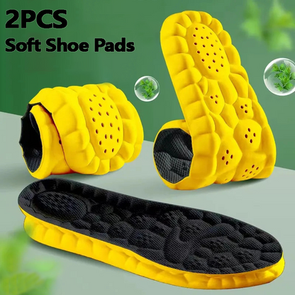 Sport Insoles with 4D Shock Absorption Breathable Cushion Running Insoles Deodorant Comfort Fit for Men and Women