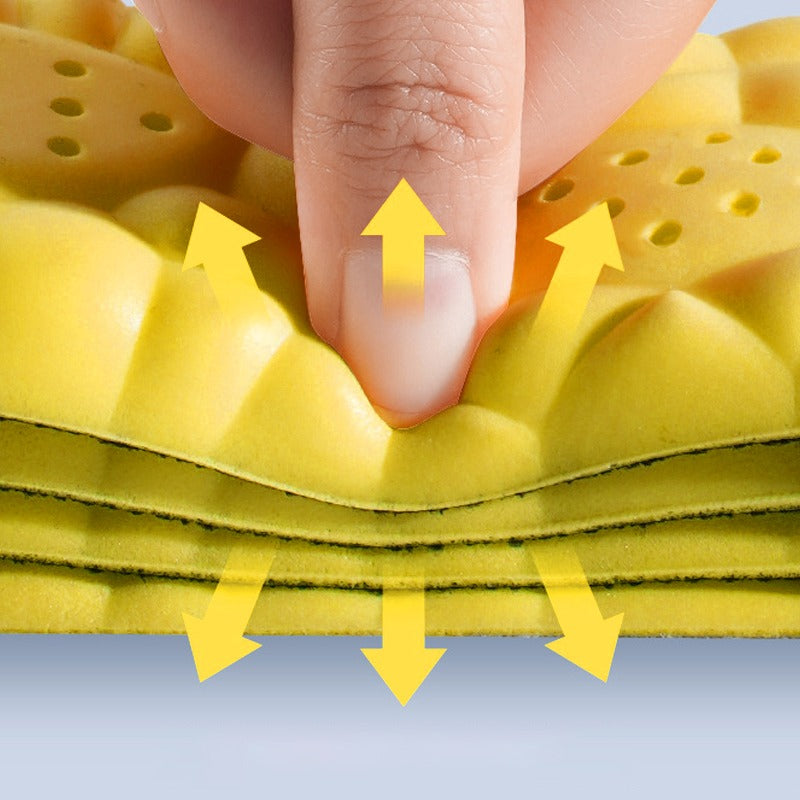 Sport Insoles with 4D Shock Absorption Breathable Cushion Running Insoles Deodorant Comfort Fit for Men and Women