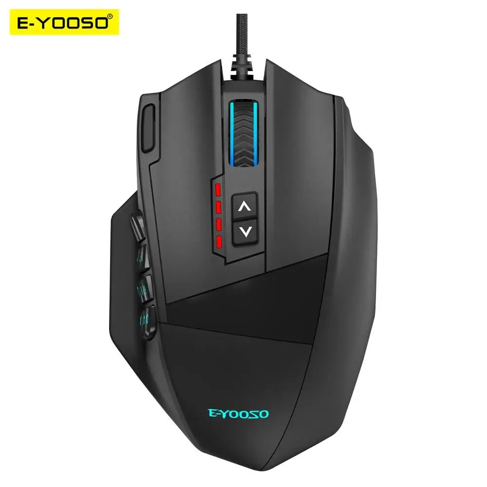 RGB Gaming Mouse, X-39 USB Wired, 19 Buttons Programmable Game Optical Mice for Computer PC Laptop
