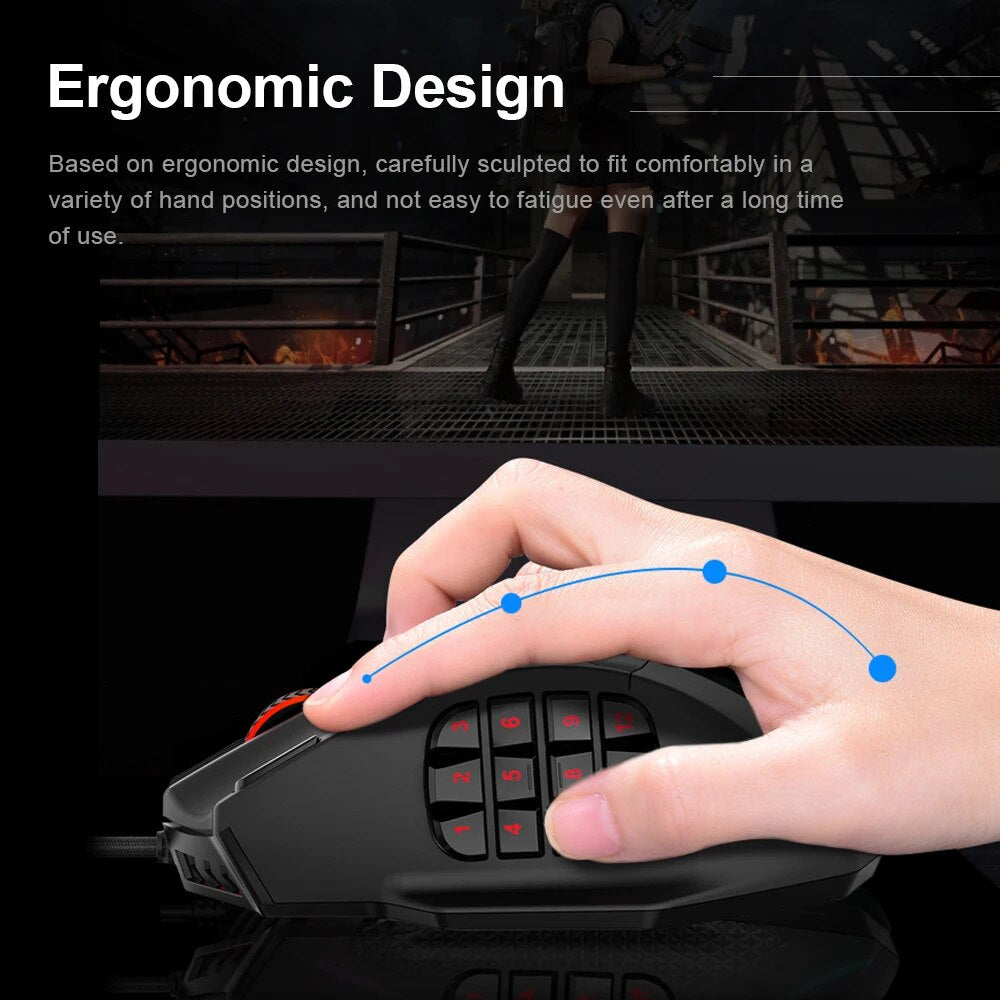 RGB Gaming Mouse X39 USB Wired 19 Buttons Programmable Game Optical Mice For Computer PC Laptop 1