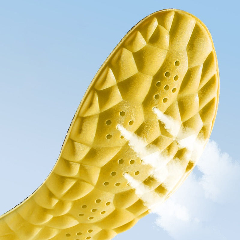 Sport Insoles with 4D Shock Absorption Breathable Cushion Running Insoles Deodorant Comfort Fit for Men and Women