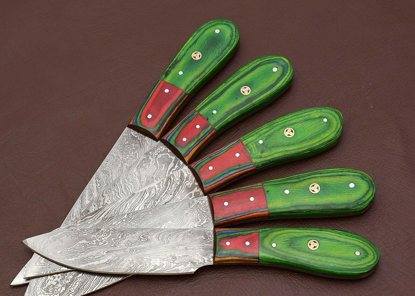Artisan Handmade Damascus Steel 5Pc Kitchen Knife Collection 1