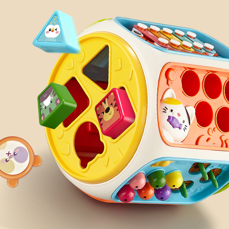 Baby Educational Toy with Music & Lights, 9 Panel Activity Cube for Toddler Learning,Developmental Sensory Toy