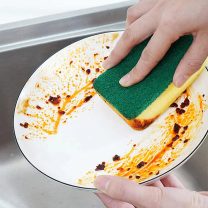 DoubleSided Magic Cleaning Sponge  HeavyDuty Grease Remover For Kitchen Pots  Motorcycles 3