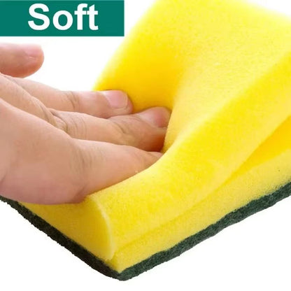 DoubleSided Magic Cleaning Sponge  HeavyDuty Grease Remover For Kitchen Pots  Motorcycles 4