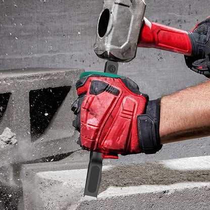 Heavy Duty Flat Chisel for Masonry & Concrete, Chrome Vanadium Steel Engraving Cut Tool with Secure Hand Guard