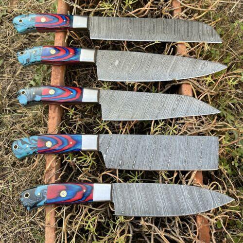 Exclusive Handmade Damascus Steel Kitchen Knife Collection  5 Pc 1