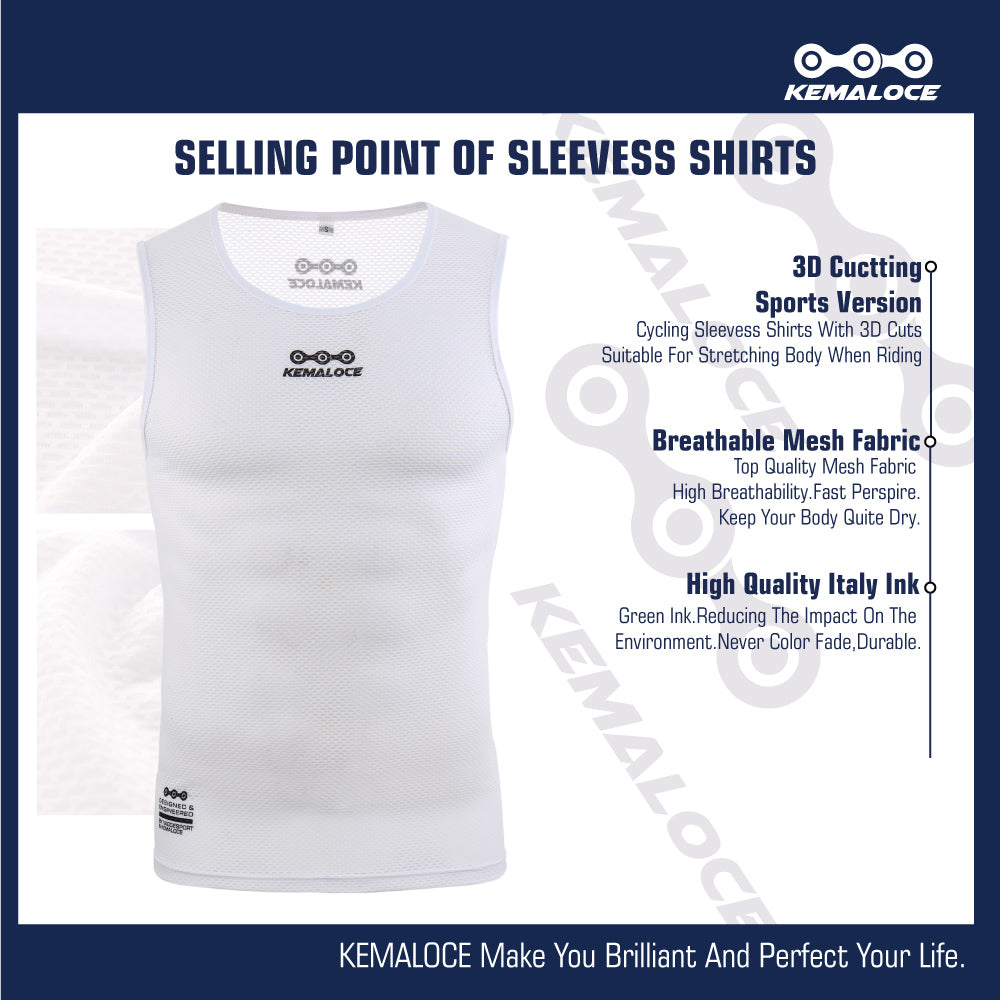 Breathable Cycling Base Layer Quick Dry MTB Vest Cool Cycle Sleevess For Summer 2023 White Bike Und 2