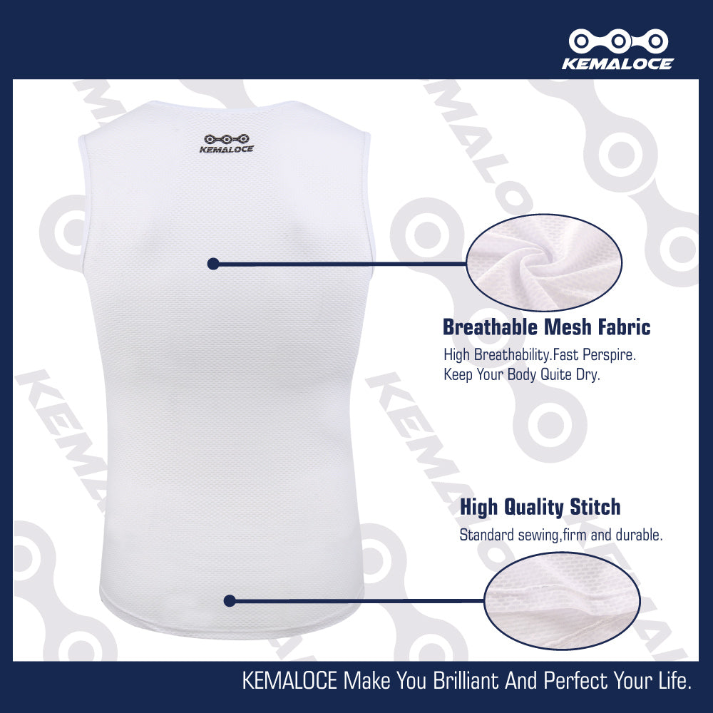 Breathable Cycling Base Layer Quick Dry MTB Vest Cool Cycle Sleevess For Summer 2023 White Bike Und 3