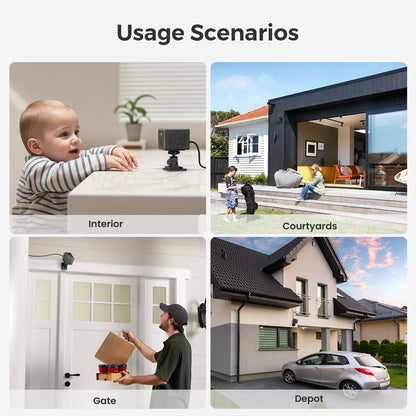 Indoor Human Detection Mini Wifi IP Camera, 2400mAh Rechargeable Battery, 5X Zoom Surveillance IP PTZ Camera