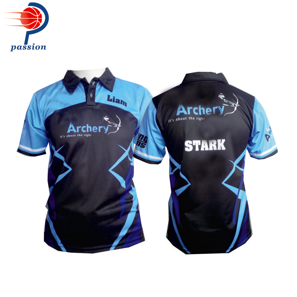 Custom Design Team Archery Shirts, Unisex Best Quality, Brand New Black Blue for Shooting Clubs