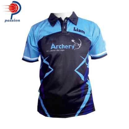 Custom Design Team Archery Shirts, Unisex Best Quality, Brand New Black Blue for Shooting Clubs