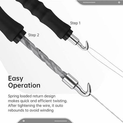 Rebar Tie Wire Twister Tool, Straight Pull Bar Binding Hook for Effortless Construction Site Winding