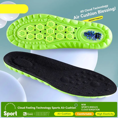 4D Cloud Sport Insoles PU Air Cushion Soft Orthopedic Shoe Inserts Shock Absorption Breathable Runn 2