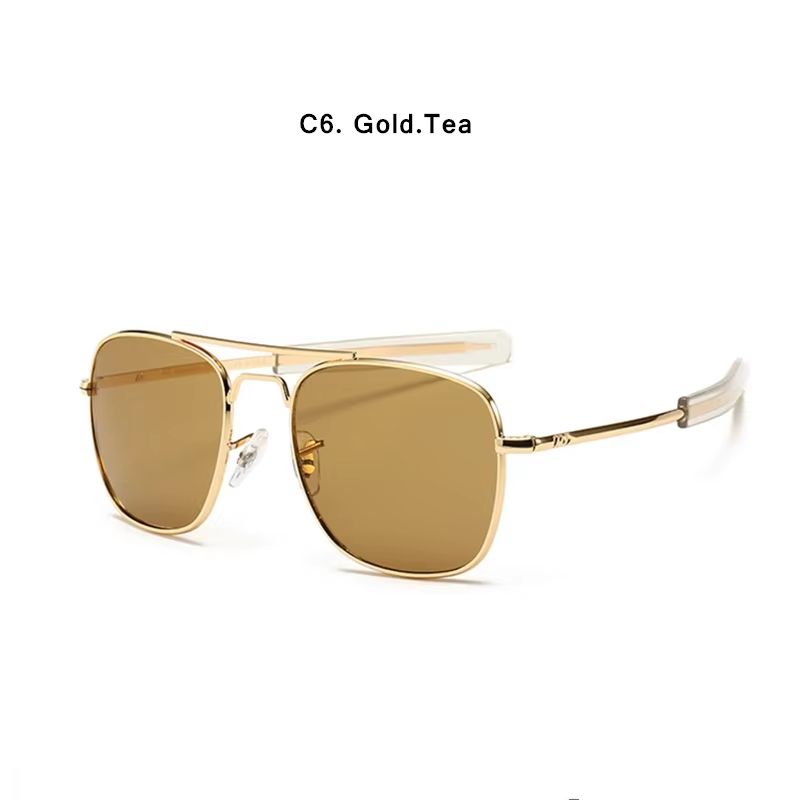 Classic Aviation Sunglasses For Men  MilitaryInspired Optical Glass Lens Shades 3