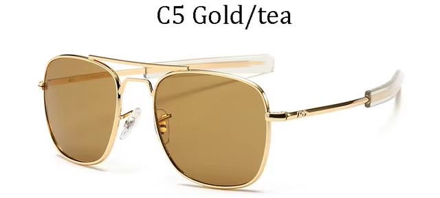 Classic Aviation Sunglasses For Men  MilitaryInspired Optical Glass Lens Shades 8