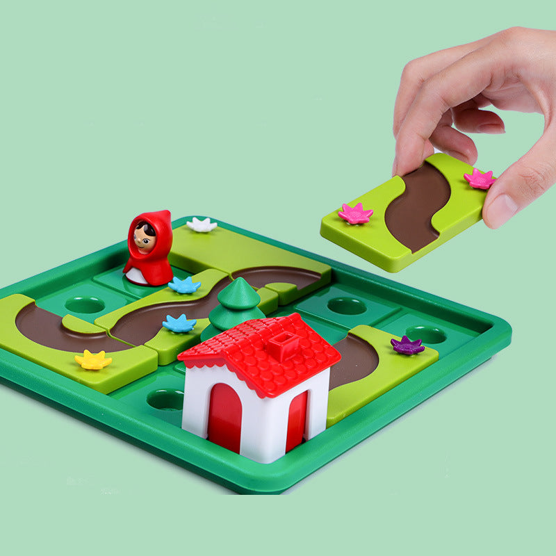 Educational Logic Game for Kids, Little Red Riding Hood Hide & Seek Board Game, Brain Teaser Puzzle for Skill Building