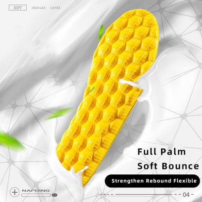 Mens Running Insoles With 4D Cloud Technology High Elasticity Sports Deodorant PU Sole Yellow Breat 1