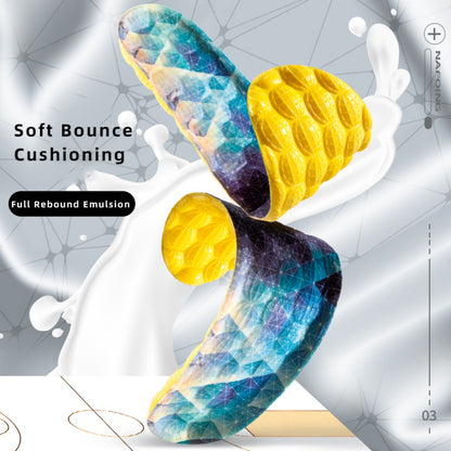 Mens Running Insoles With 4D Cloud Technology High Elasticity Sports Deodorant PU Sole Yellow Breat 3