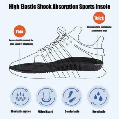 Breathable Cushion Sport Insoles for Shoes Sole Shock Absorption Deodorant Running Insoles for Feet Men Women Massage